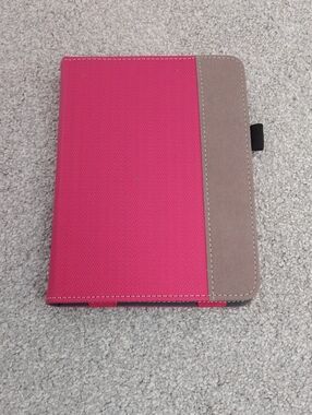 Universal Pink Tablet Cover with Brown Accent